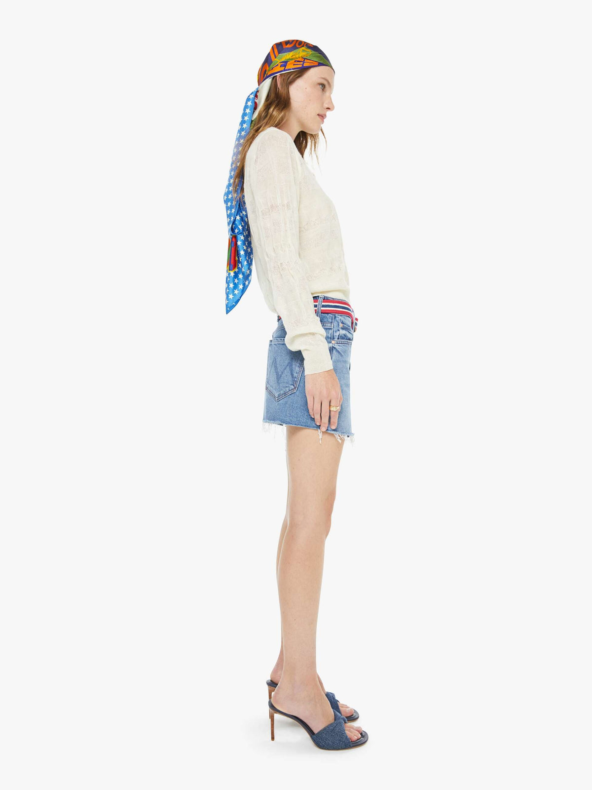 Mother Denim The Ditcher Mini Fray Heads Or Tails