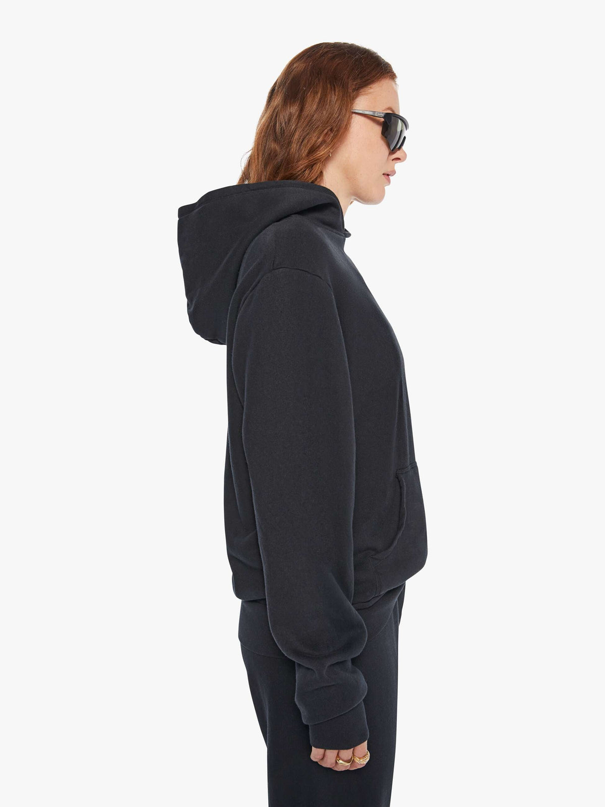 Mother Denim SPRWMN Heart Hoodie Black