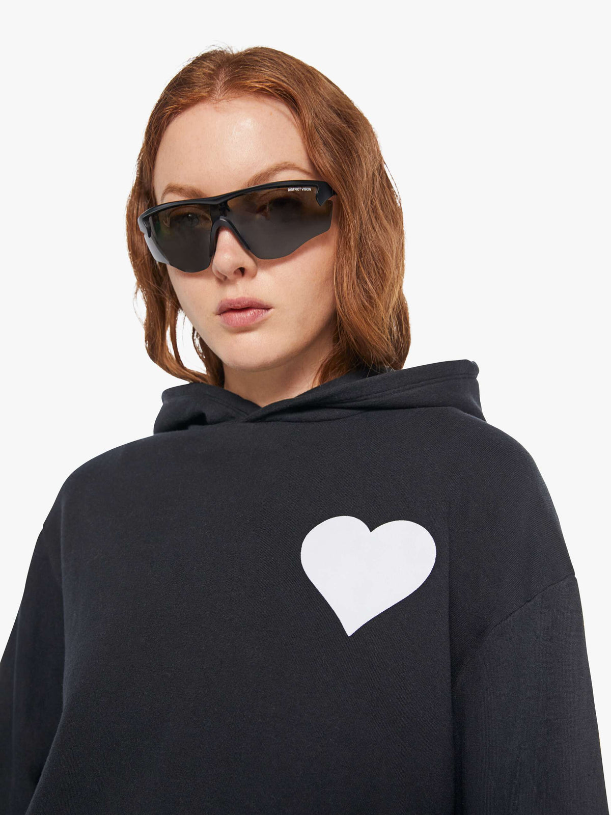 Mother Denim SPRWMN Heart Hoodie Black