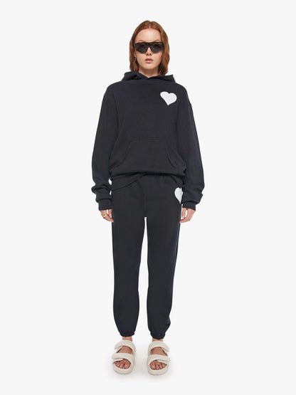Mother Denim SPRWMN Heart Hoodie Black