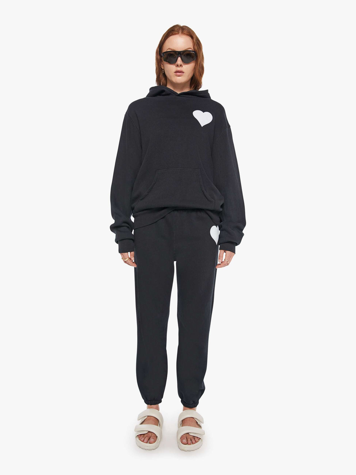 Mother Denim SPRWMN Heart Sweatpant Black