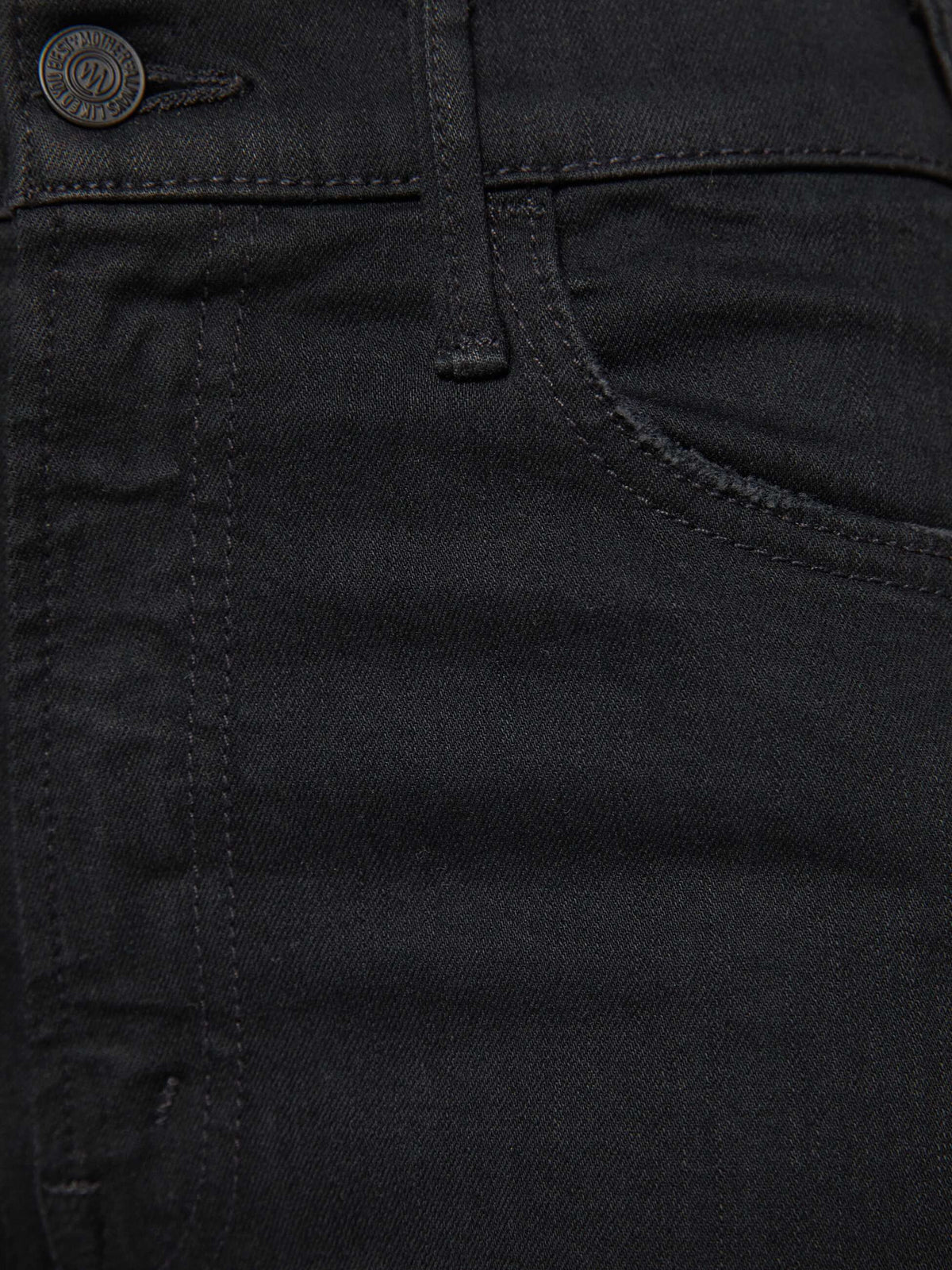 Mother Denim PETITES The Lil Hustler Ankle Fray Black