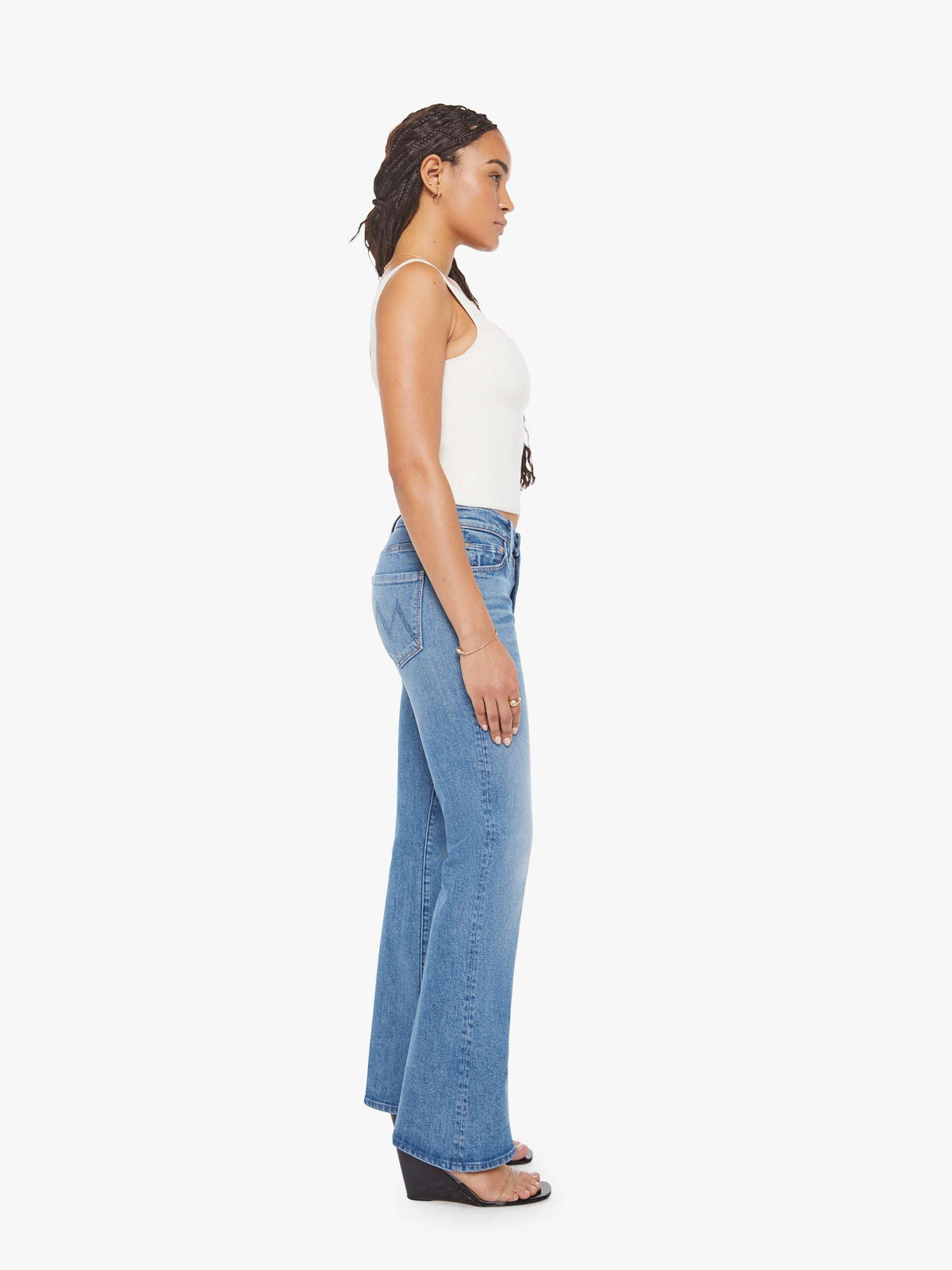 Mother Denim PETITES The Lil Outsider Skimp Blue (Medium)