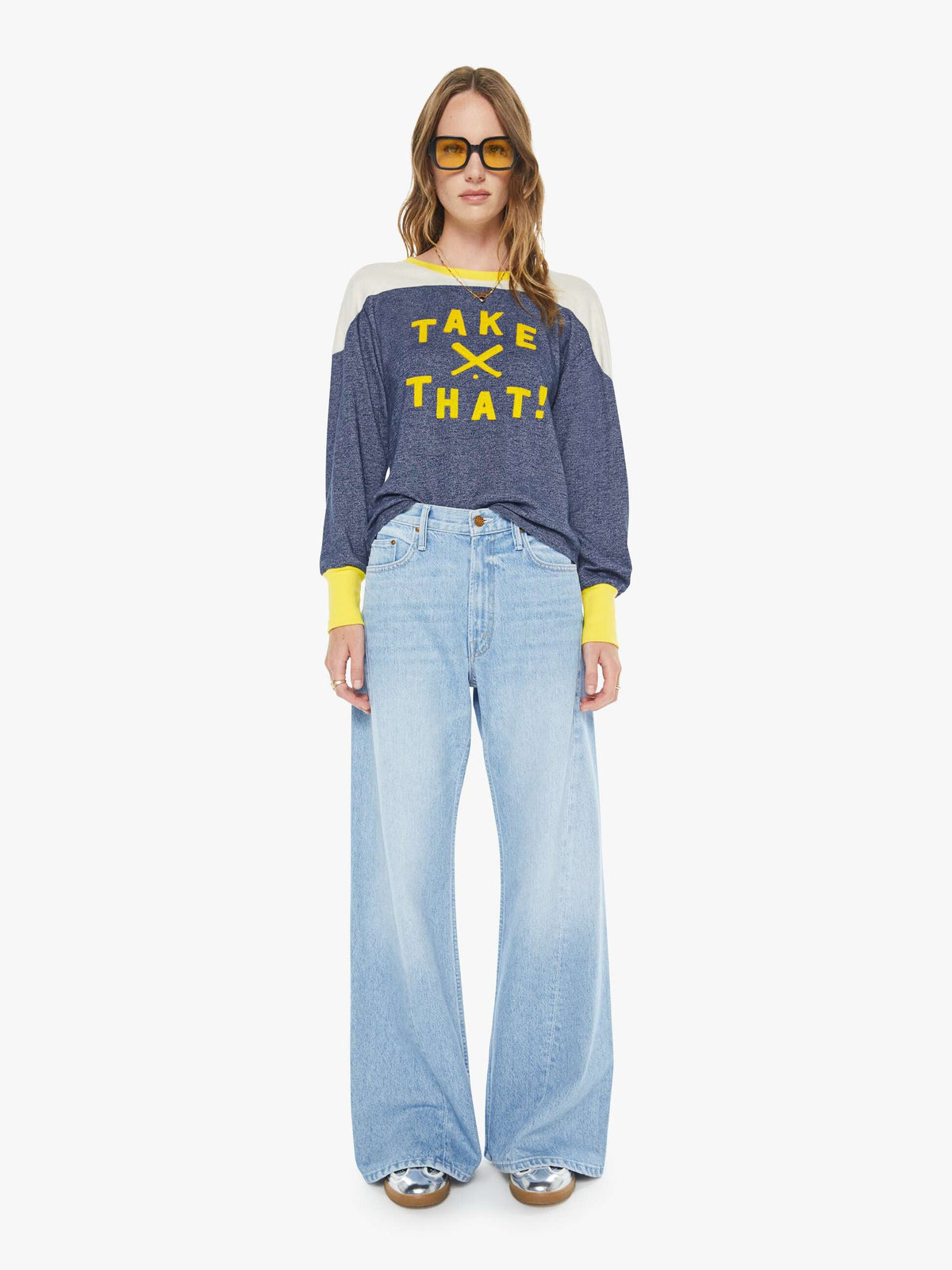 Mother Denim PETITES The Lil Lemon Twist Sneak Munchies