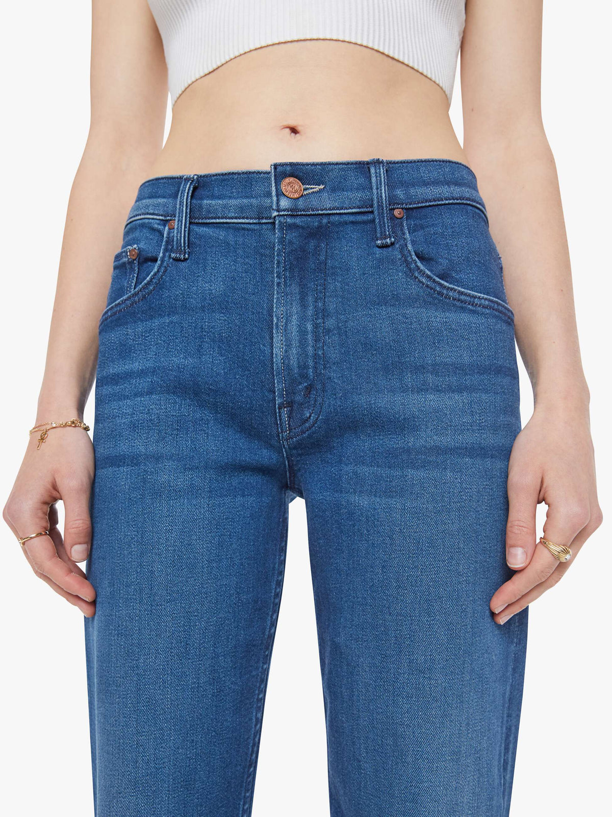 Mother Denim The Newbie Ankle Blue (Navy)