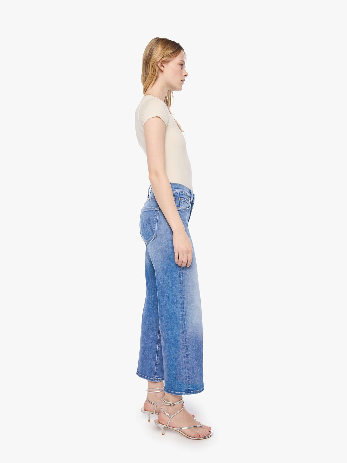 Mother Denim PETITES The Lil Mid Rise Rambler Zip Ankle Blue (Medium)