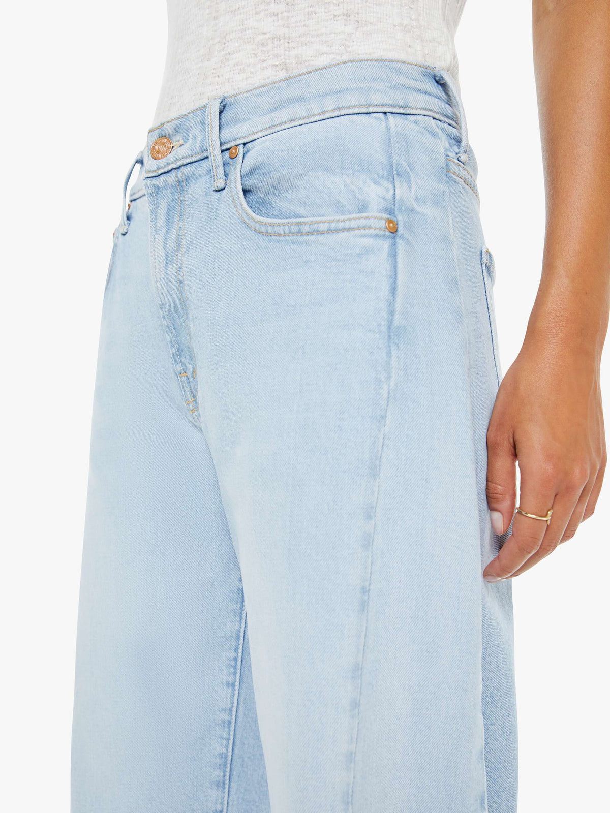 Mother Denim The Mid Rise Half-Pipe Hover Instant Replay