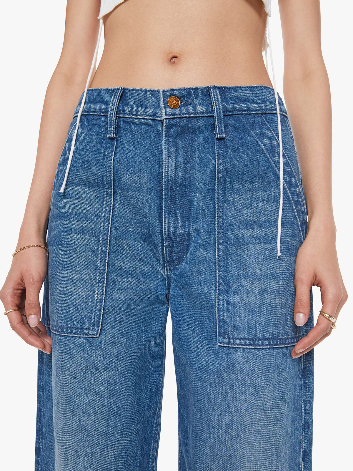 Mother Denim SNACKS! The Peeler Jogger Ankle Blue (Medium)