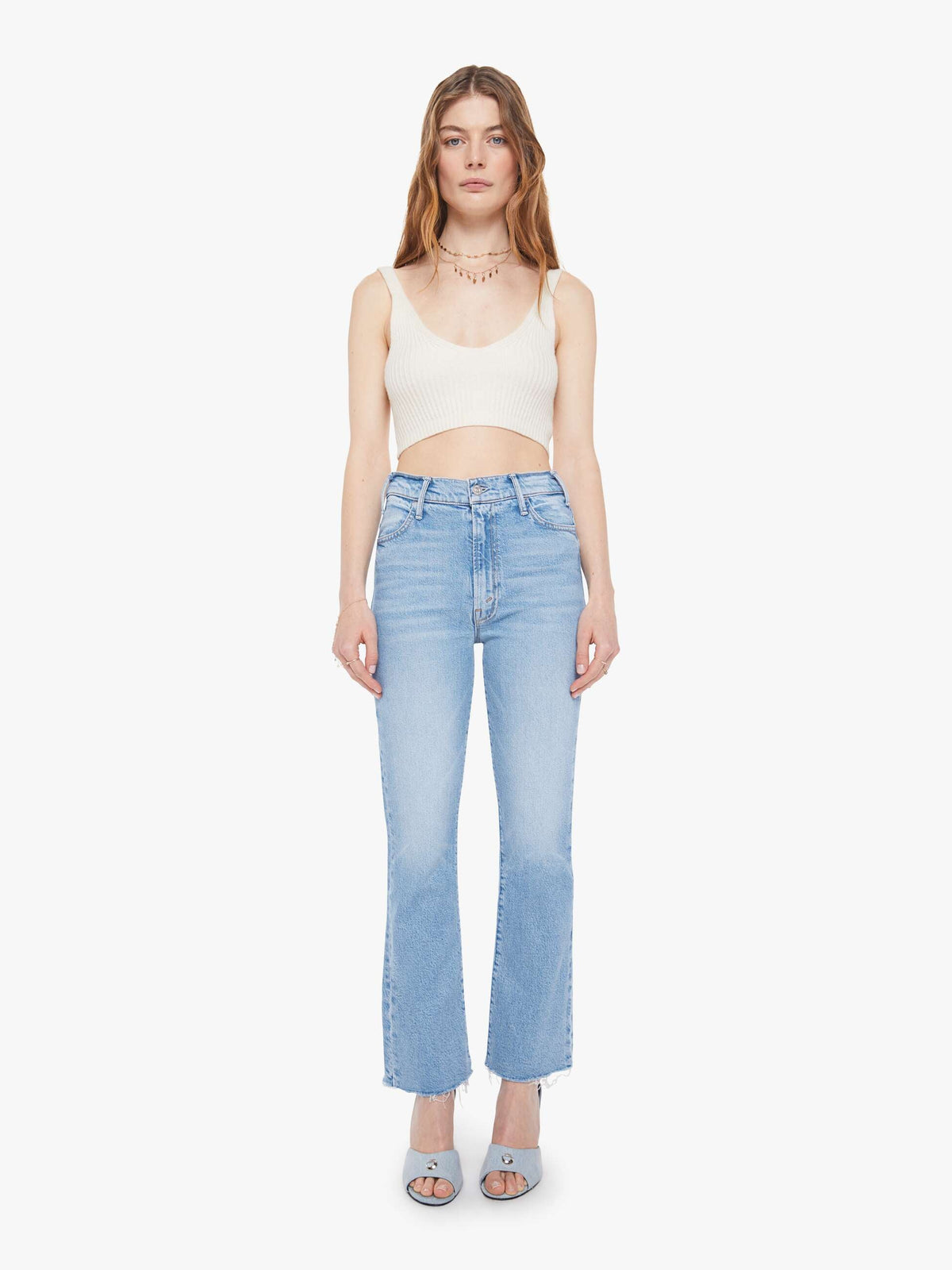 Mother Denim The Hustler Ankle Fray Sow Surreal