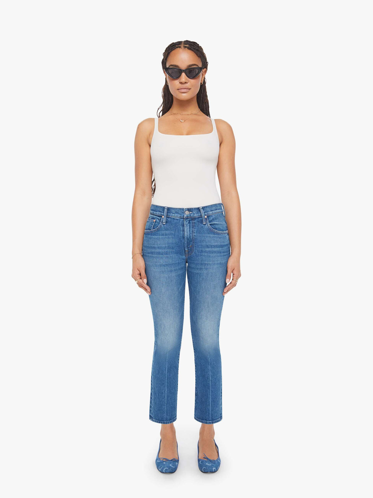 Mother Denim PETITES The Lil Insider Ankle Get Two Birds Stoned