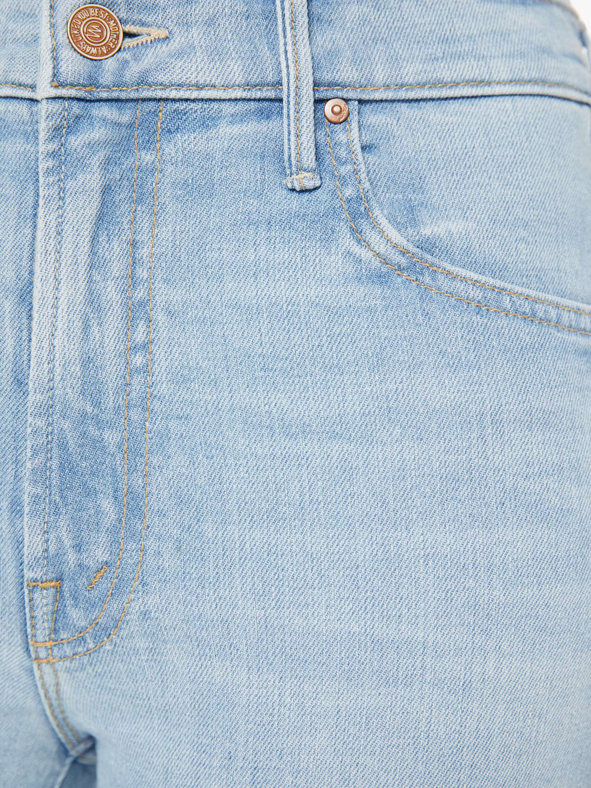 Mother Denim The Insider Crop Step Fray Blue (Light-Pastel)
