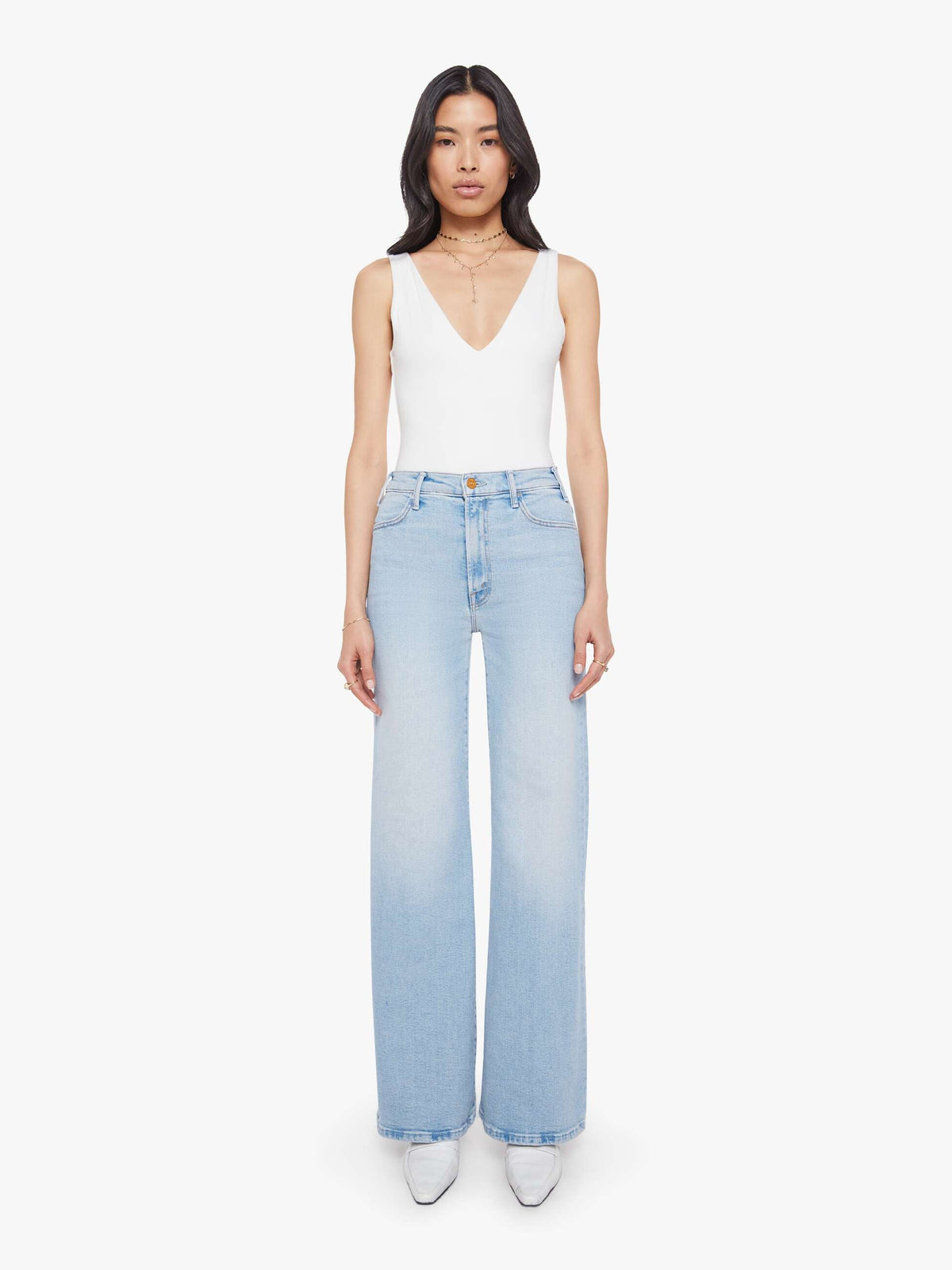 Mother Denim The Hustler Roller Sneak Blue (Light-Pastel)