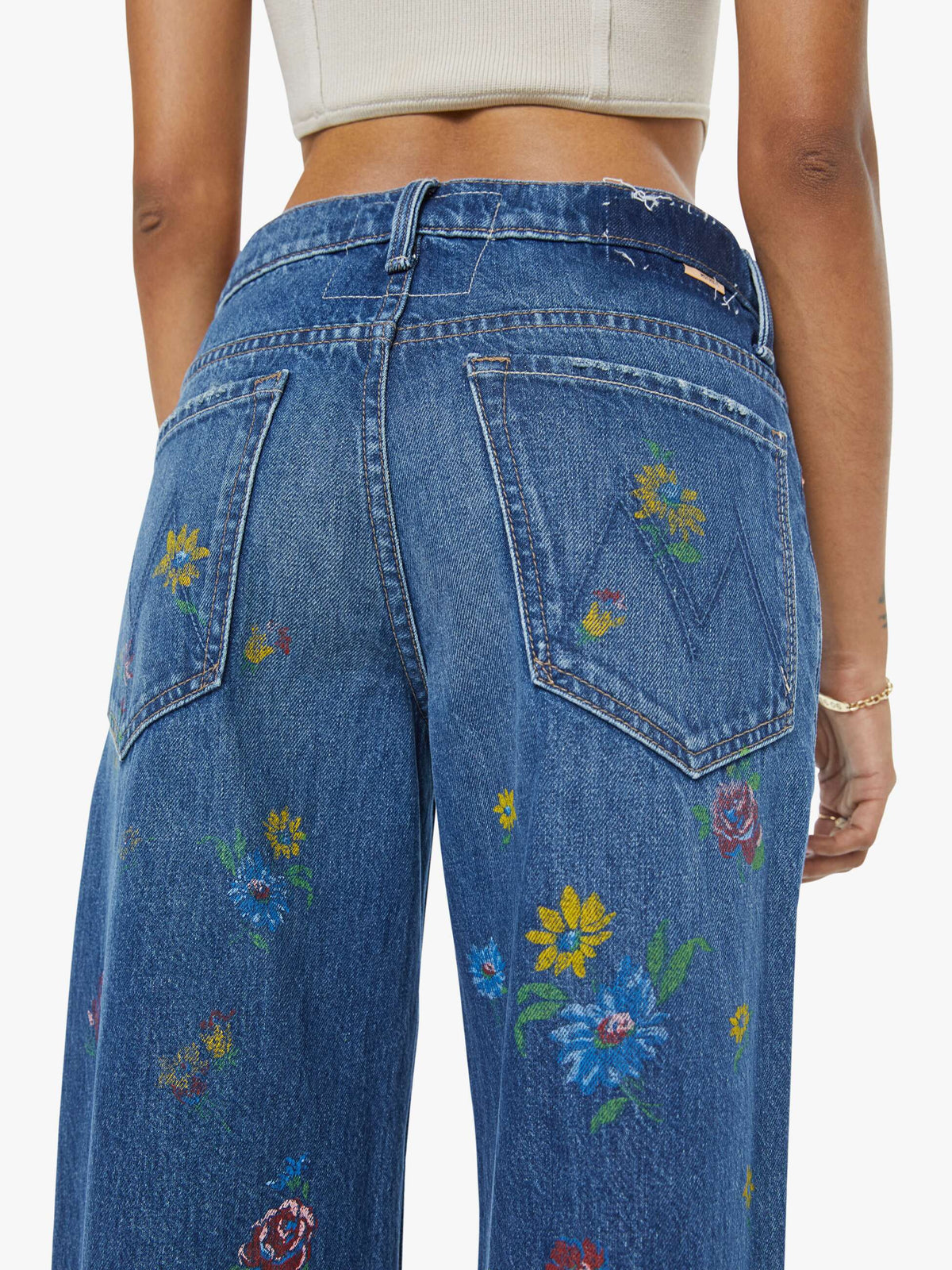 Mother Denim PETITES The Lil Rerun Zip Sneak Field Of Flowers