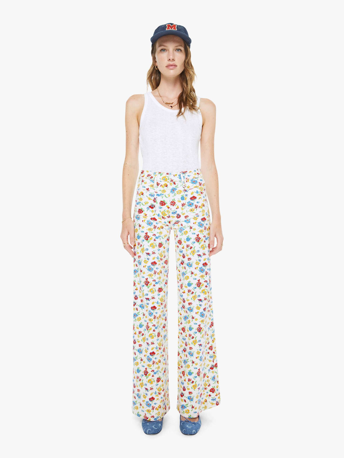 Mother Denim The Hustler Roller Patch Pocket Sneak Rose Bowl