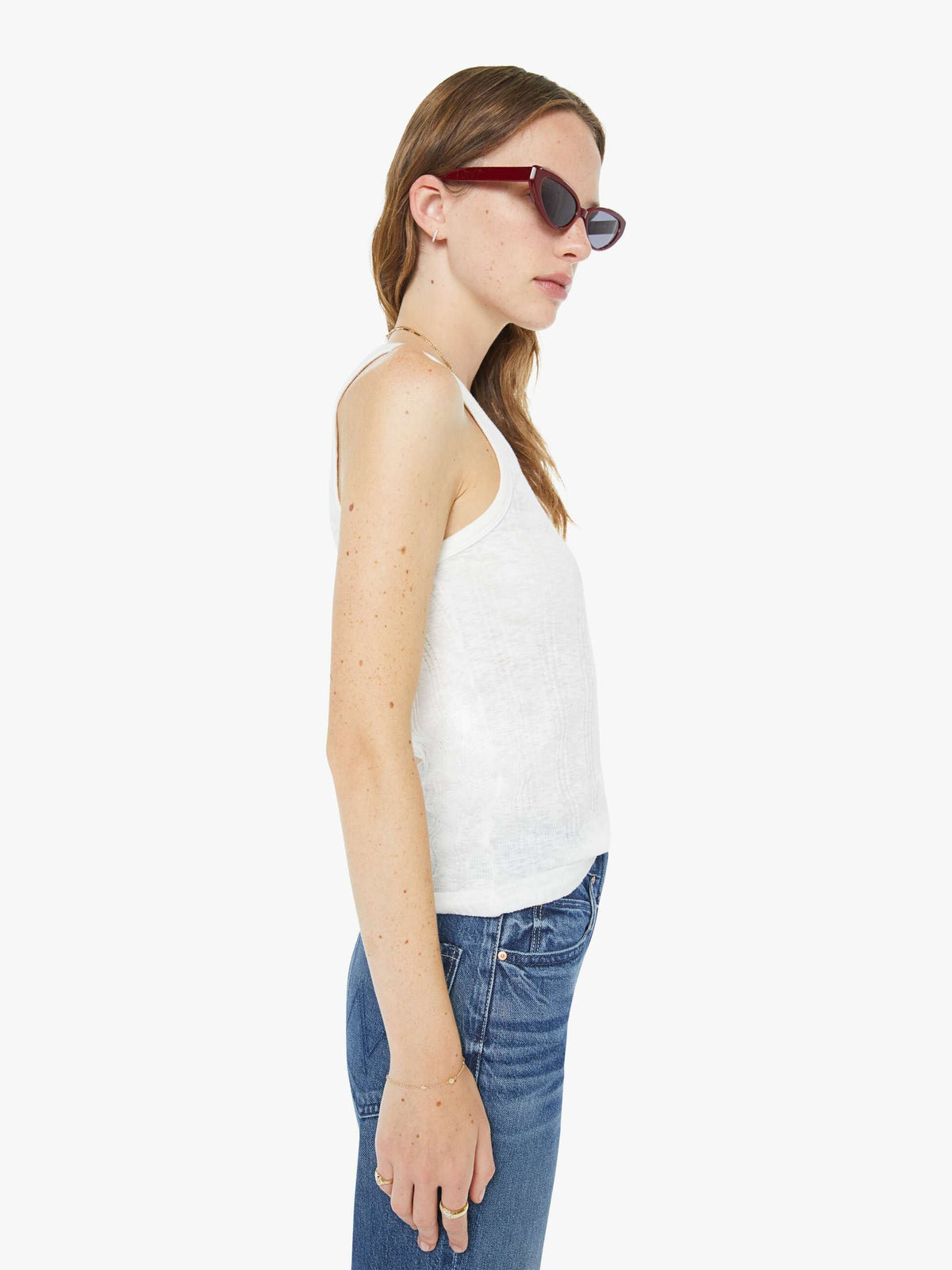 Mother Denim The Hustler Roller Patch Pocket Sneak Rose Bowl