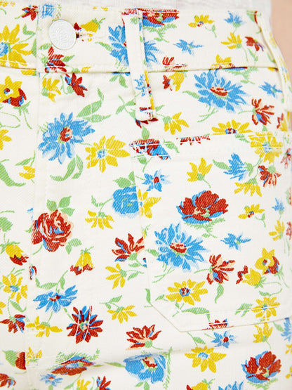 Mother Denim The Hustler Roller Patch Pocket Sneak Rose Bowl