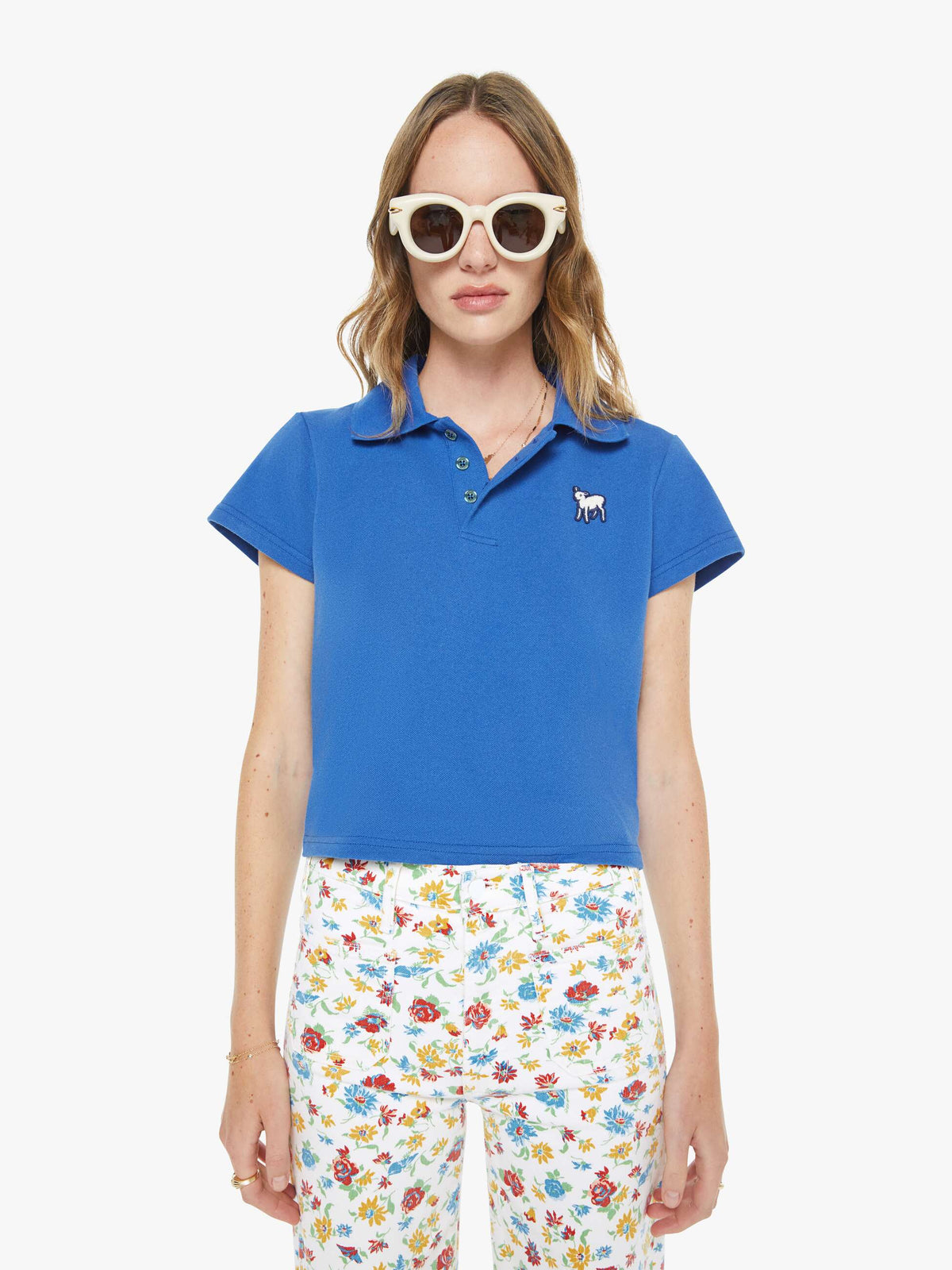 Mother Denim The Hustler Roller Patch Pocket Sneak Rose Bowl