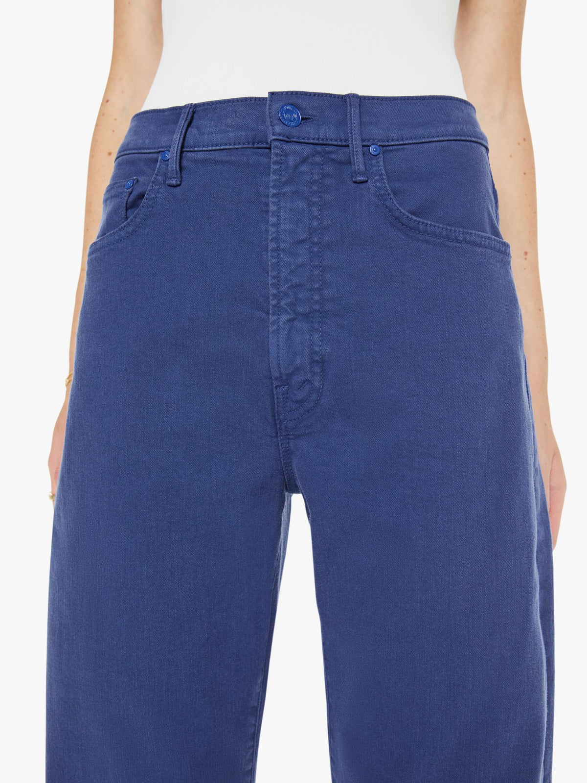 Mother Denim The Lasso Sneak Estate Blue