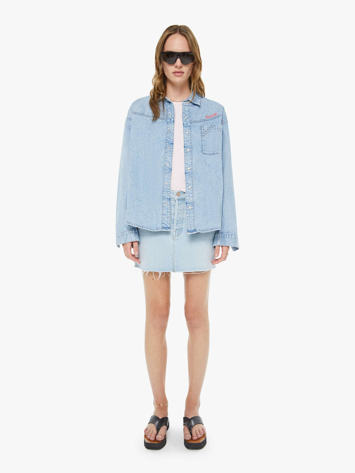Mother Denim The Vagabond Mini Fray Bring The Cooler