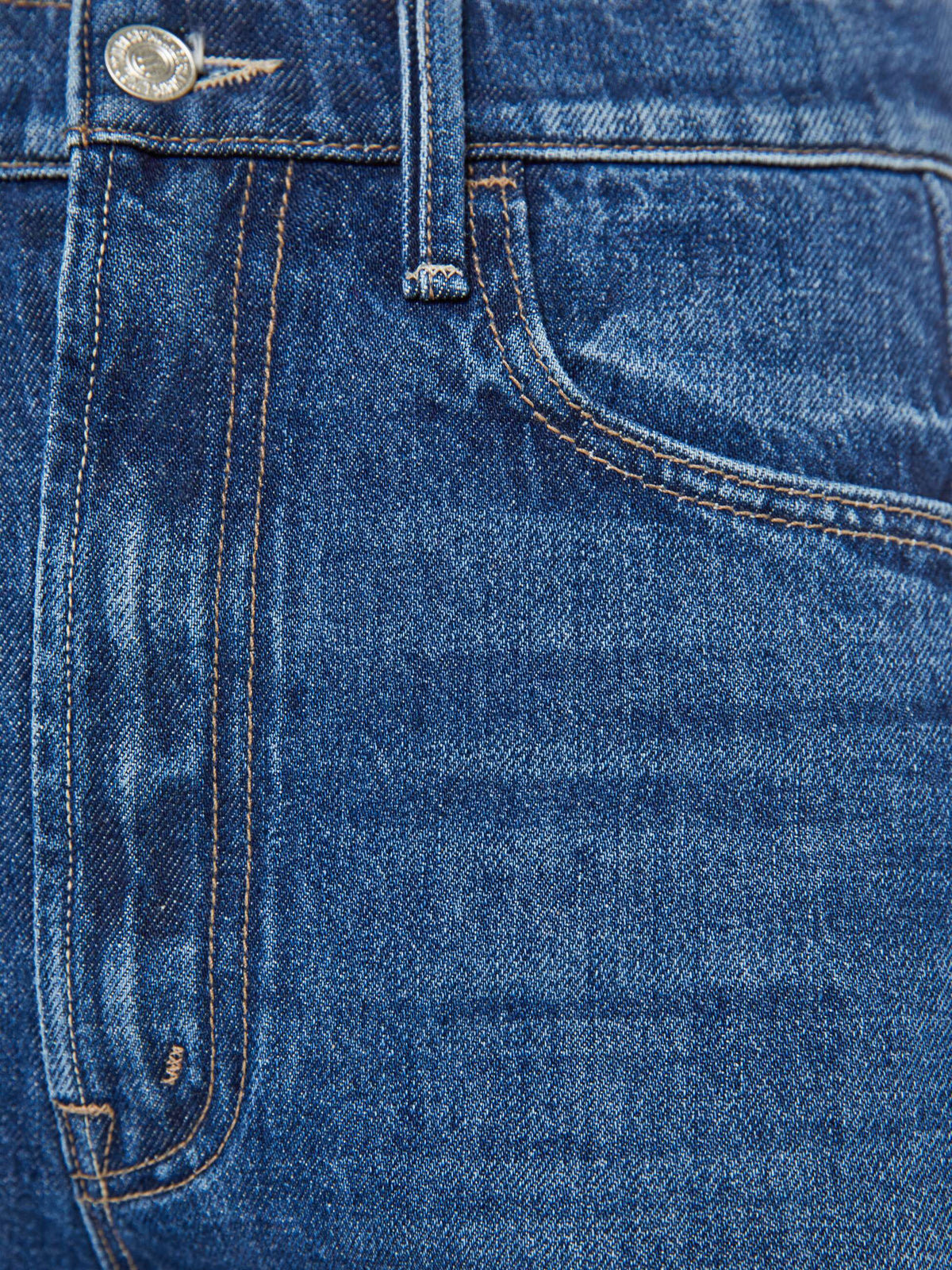 Mother Denim The Half-Pipe Bermuda Fray Blue (Dark)