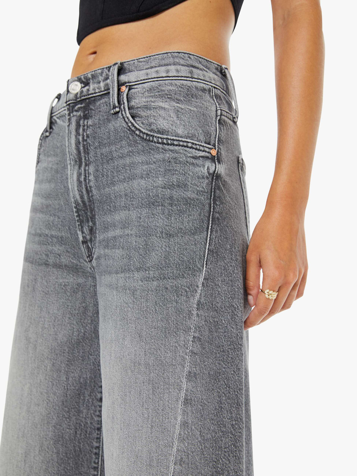 Mother Denim The Whole Lot Zip Twist Fray Bait And Switch