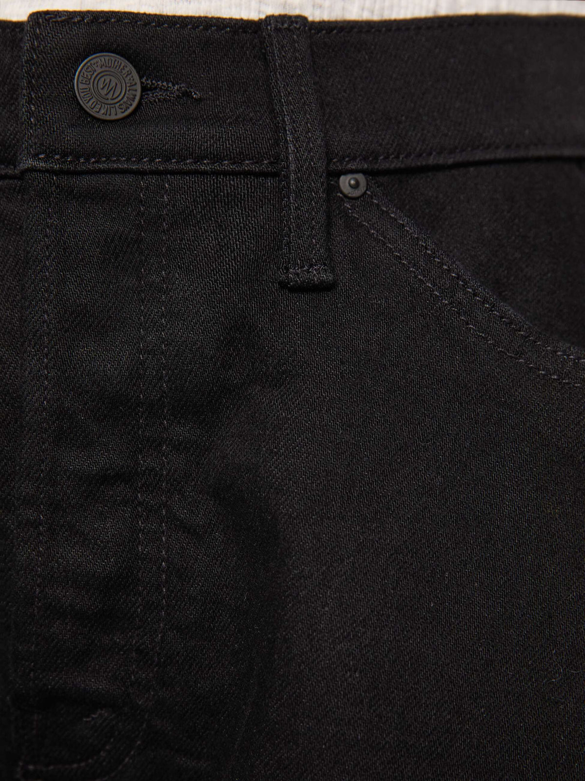 Mother Denim The Flutter Short Fray Black