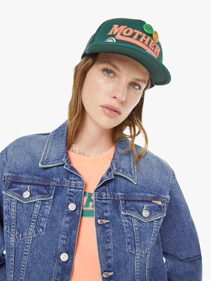 Mother Denim The Kick It Half N' Half Fray Green Thumb