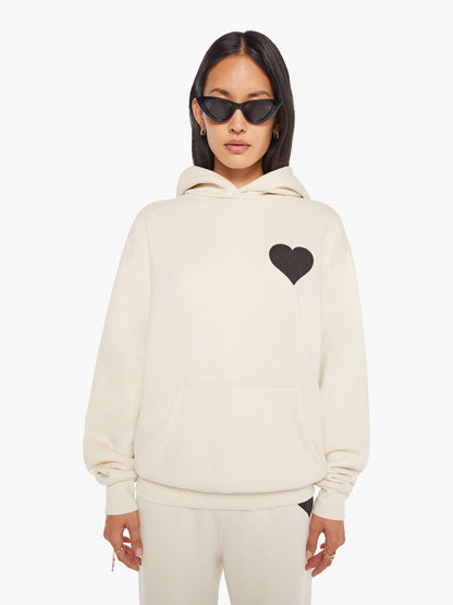 Mother Denim SPRWMN Heart Hoodie Natural