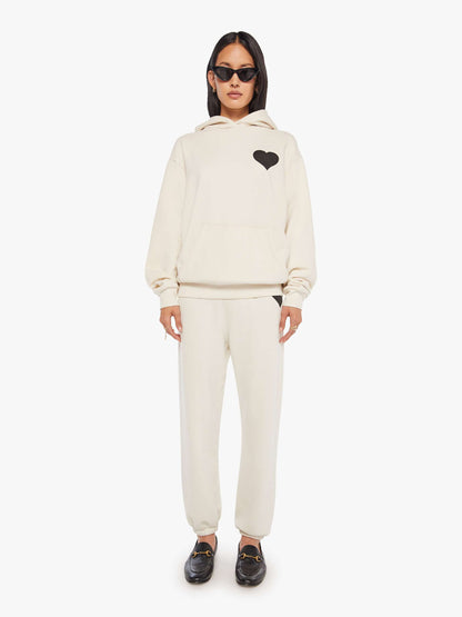 Mother Denim SPRWMN Heart Hoodie Natural