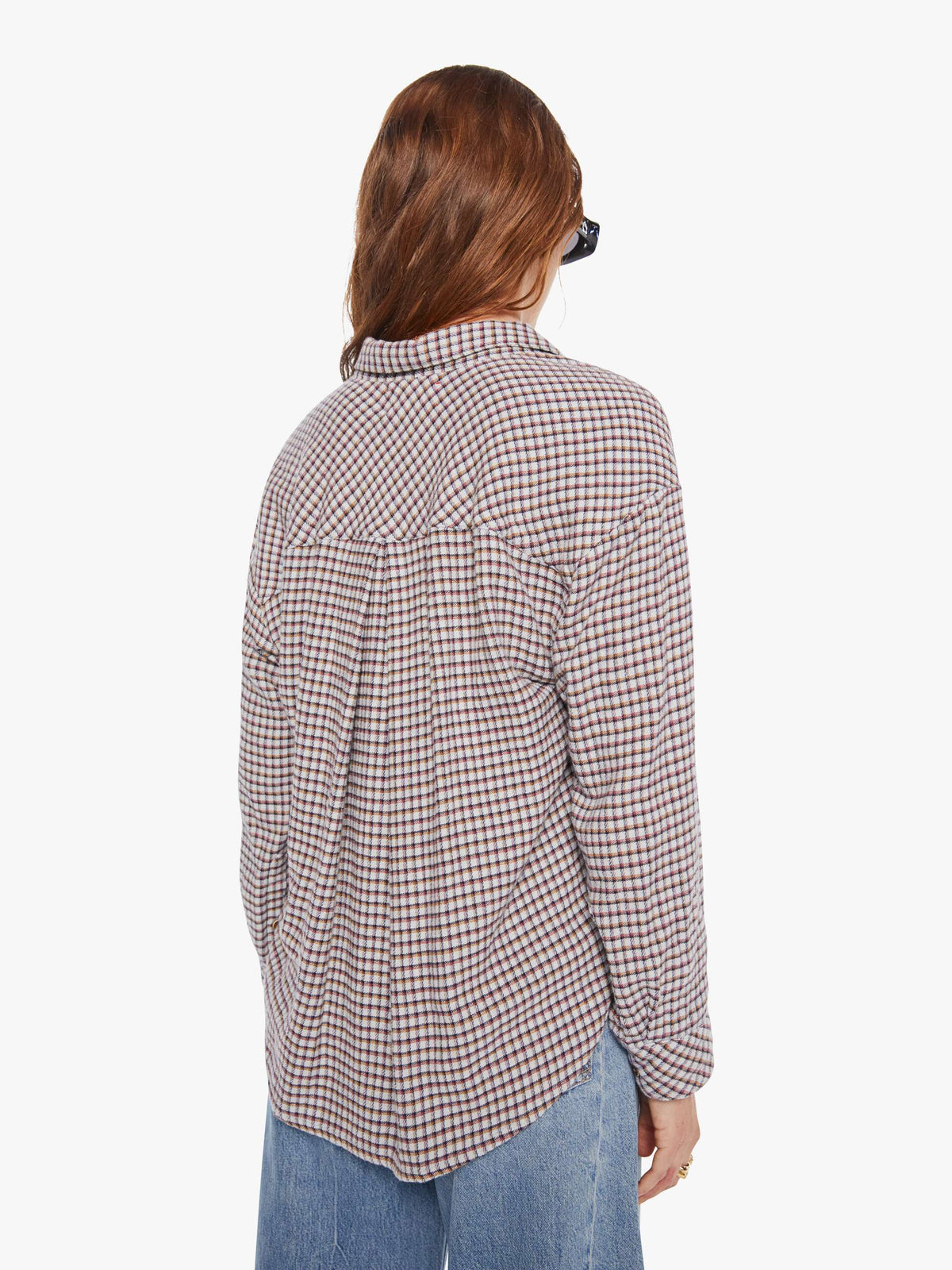 Mother Denim XiRENA Jordy Shirt BABY BLUE CHECK