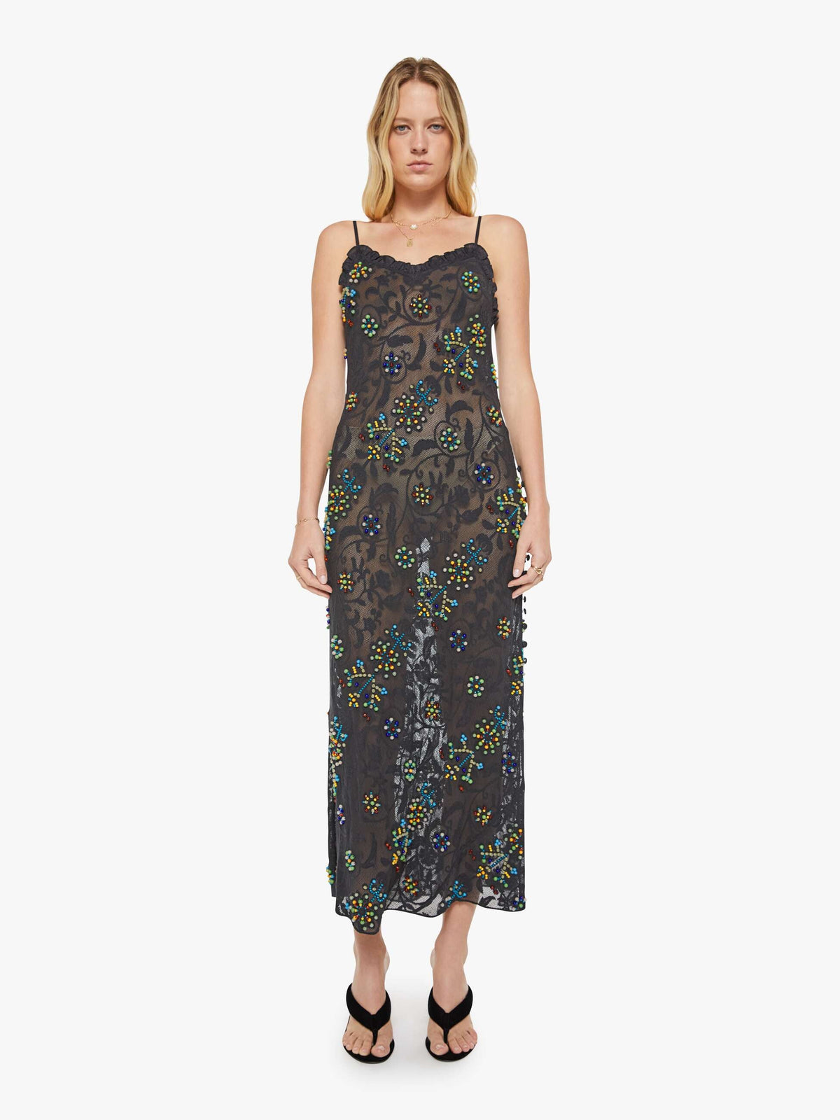 Mother Denim Alix of Bohemia Athens Dress ONYX SPRIG