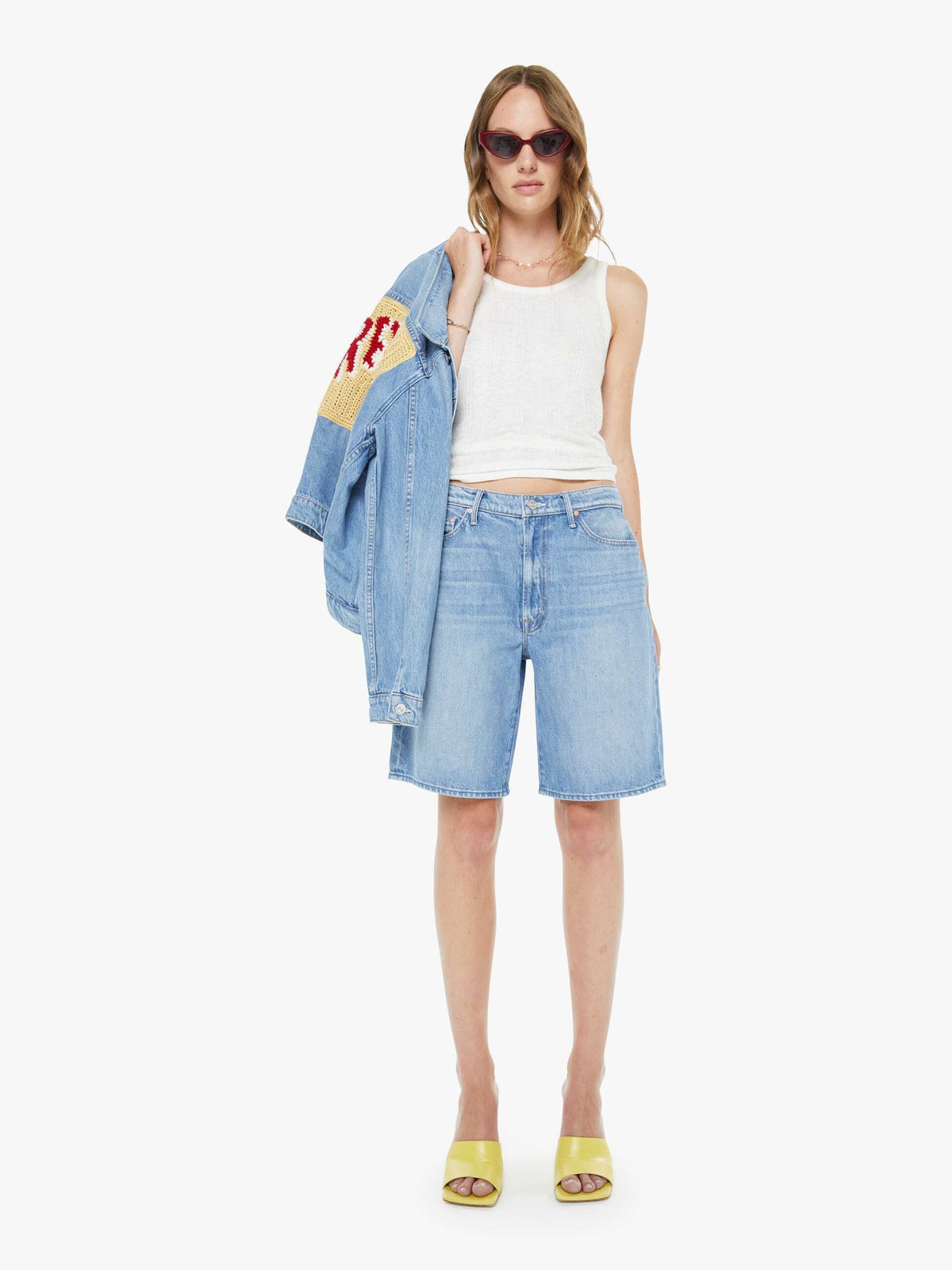 Mother Denim Natalie Martin Lisa Top ATHENA EMBROIDERY SALT