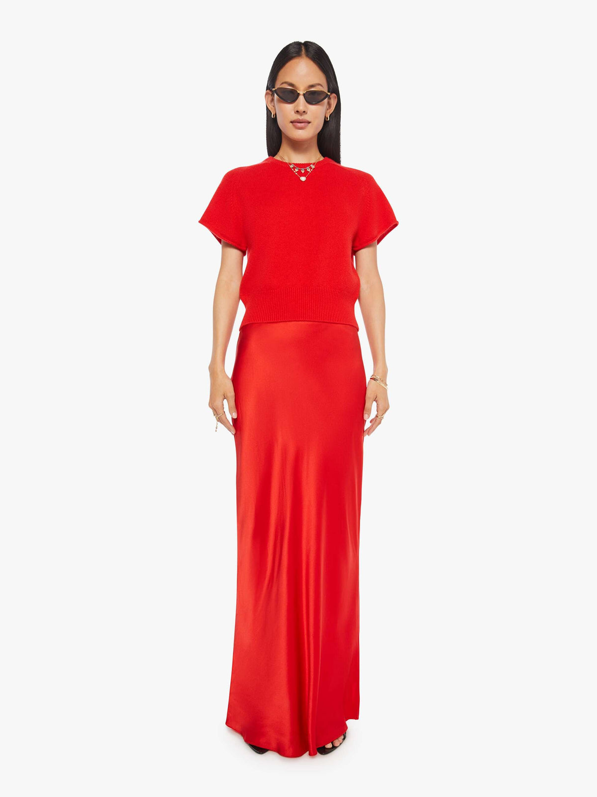 Mother Denim SABLYN Grace Skirt SCARLET