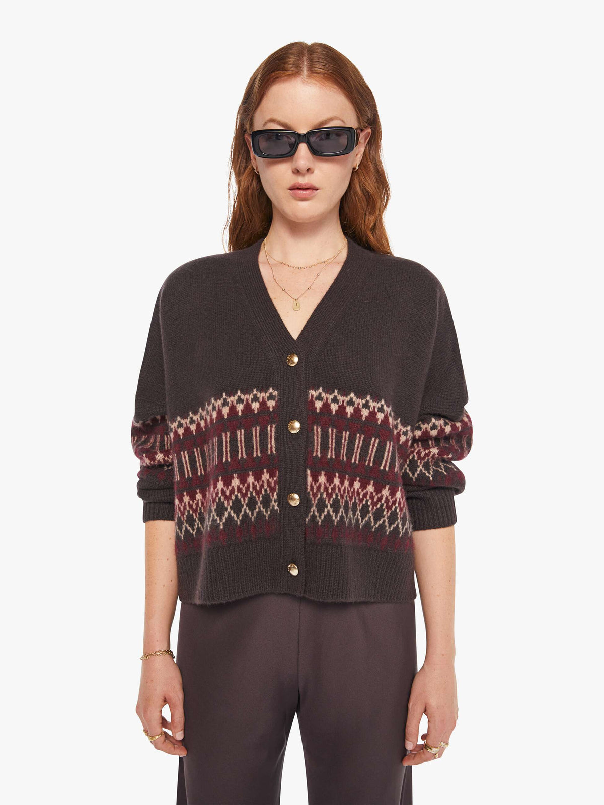 Mother Denim SABLYN Elliot B Cardigan OAK TREE MULTI