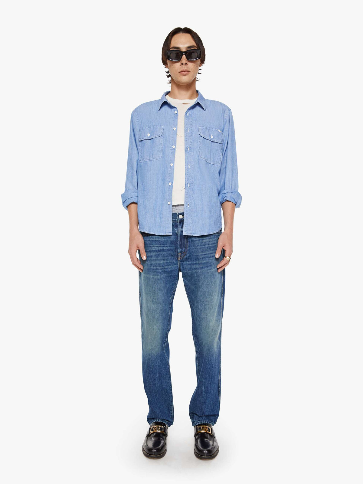 Mother Denim The Rounded Freeze Blue (Medium)