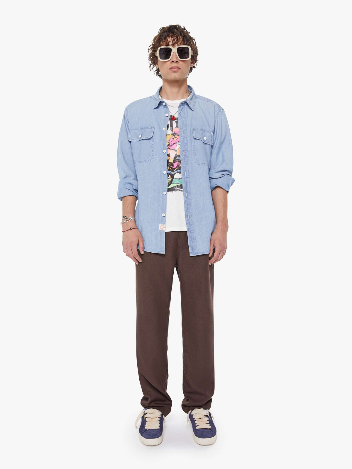 Mother Denim The Rounded Freeze Blue (Medium)