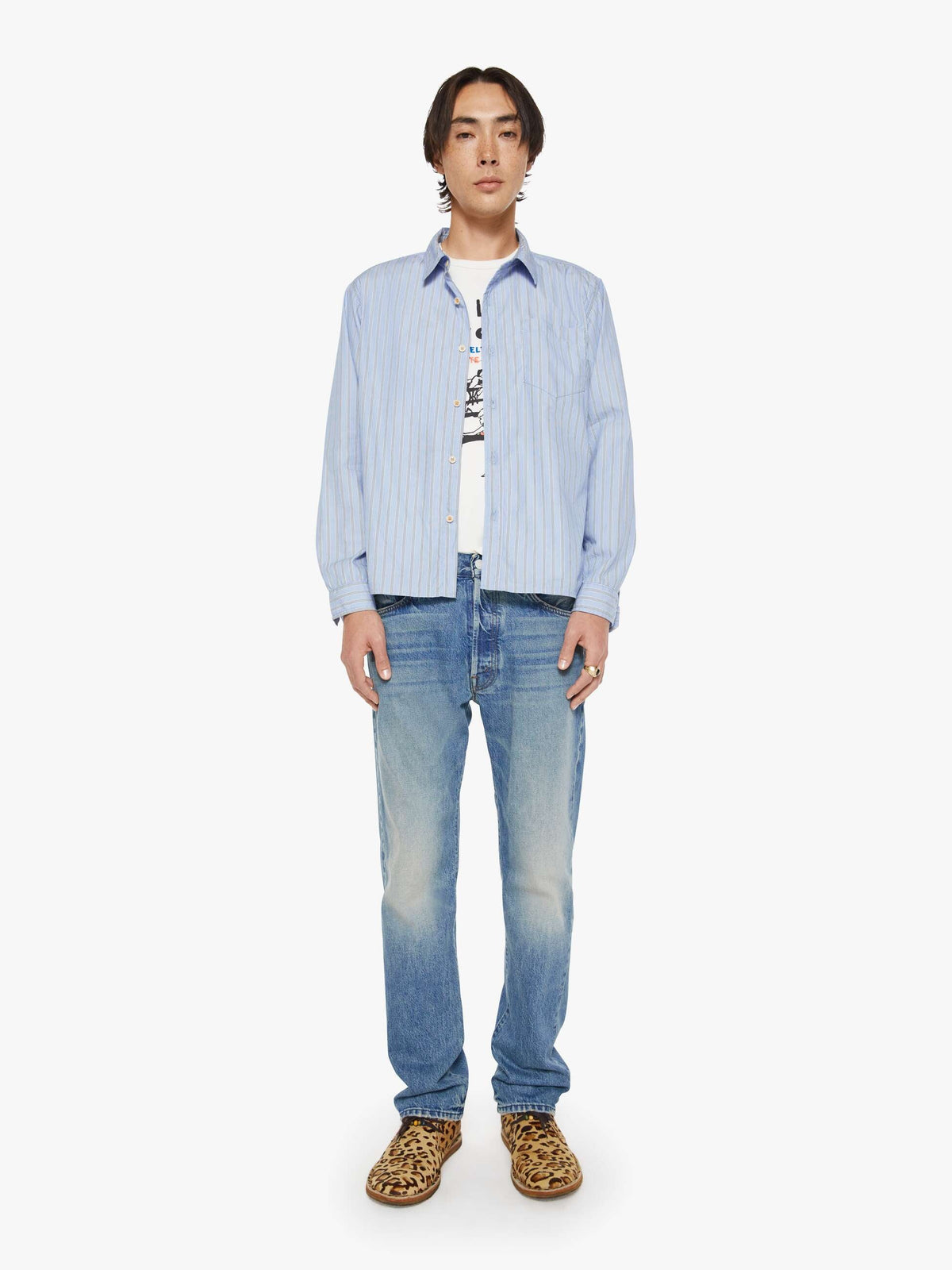 Mother Denim The Back To Square One Blue (Light-Pastel)