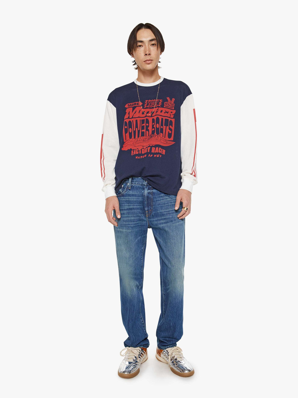 Mother Denim The Long Sleeve Lowdown Blue (Navy)