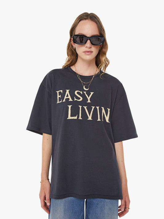 Mother Denim The Coops Tee Black (Charcoal)