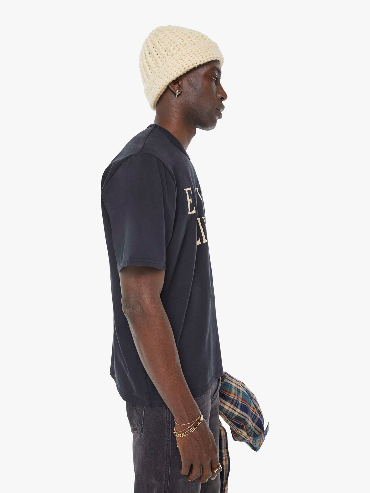 Mother Denim The Coops Tee Black (Charcoal)