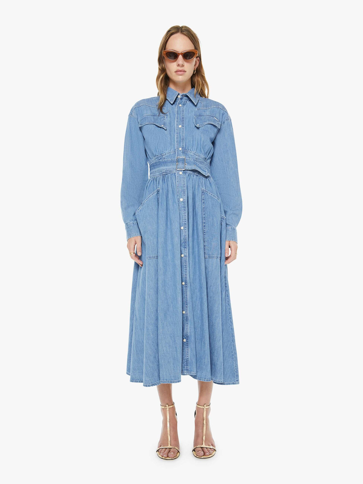 Mother Denim The Gallop Dress Beige (Medium)