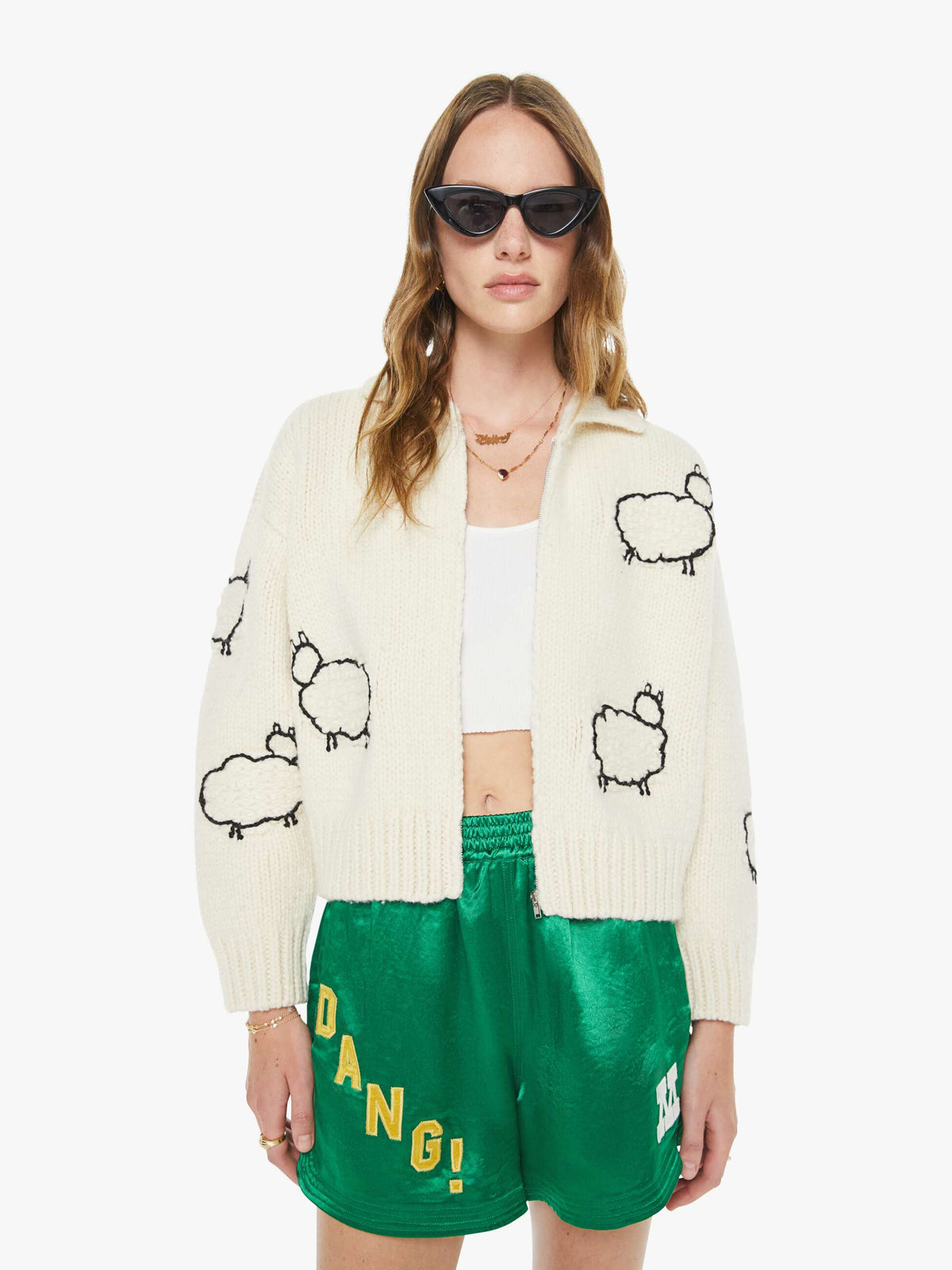 Mother Denim The Crop Raquette Cardigan Wool Plus The Gang