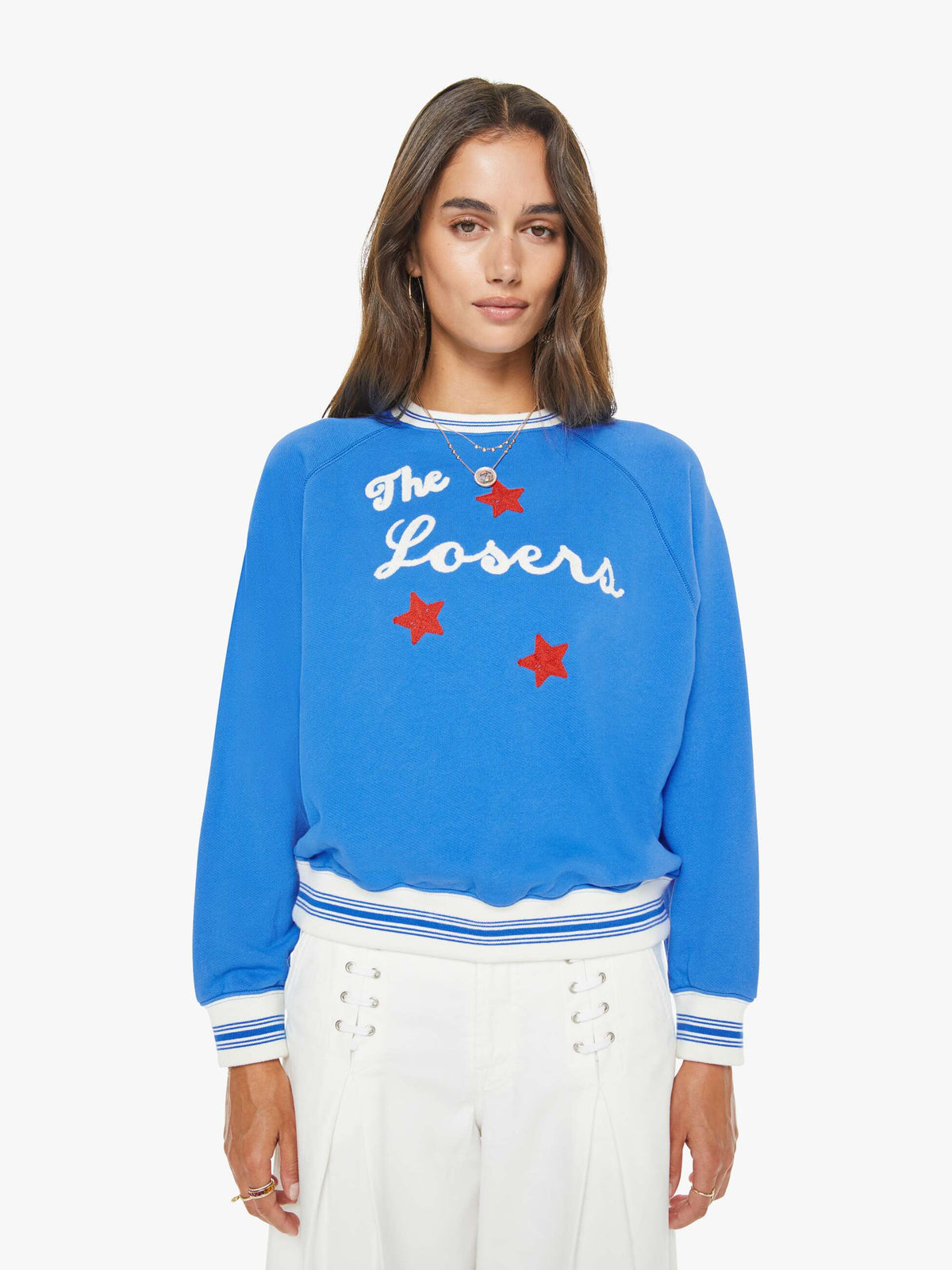 Mother Denim The Undercover Lace Up Sneak White