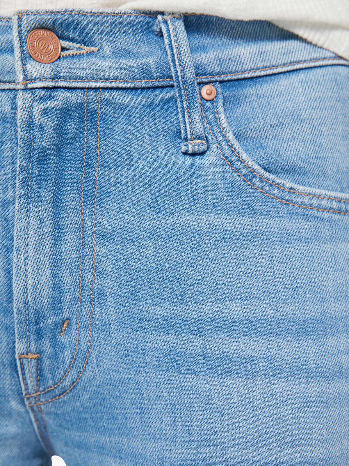 Mother Denim The Boxy Goodie Goodie True Blue And Fluff