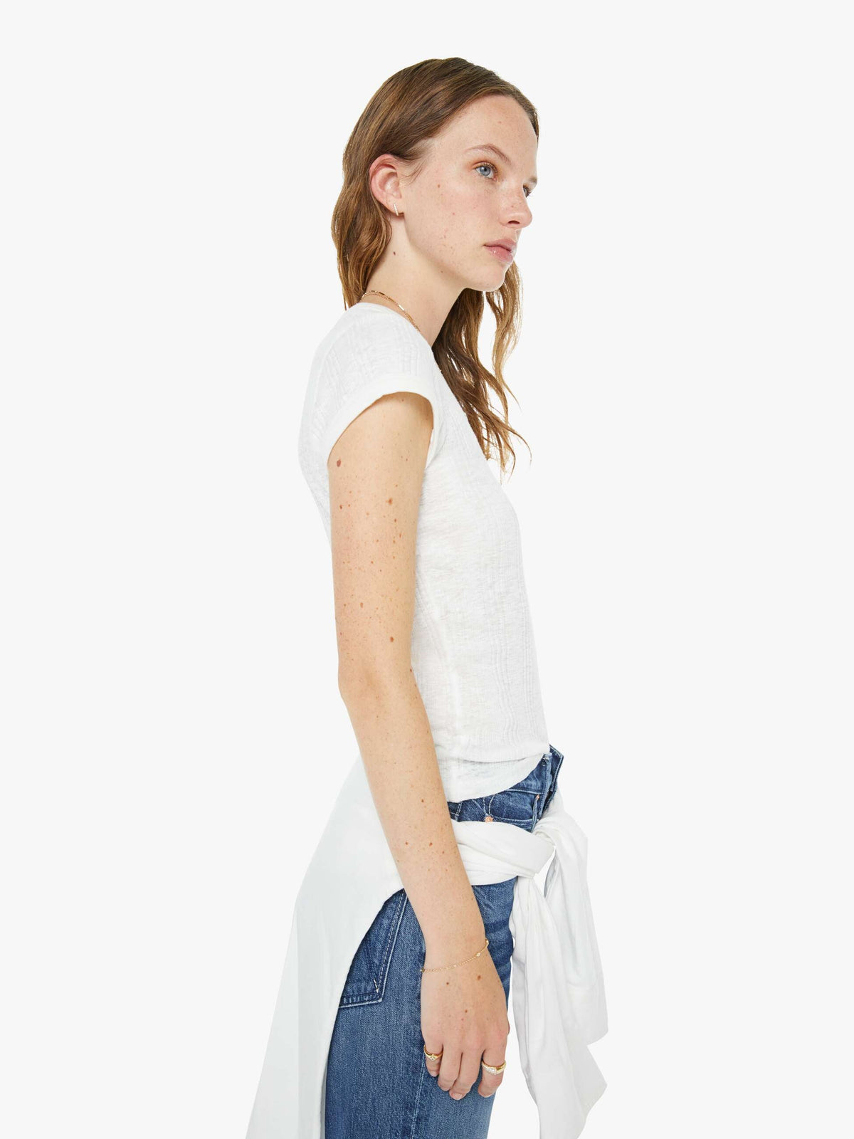 Mother Denim The Itty Bitty Ringer Fluff