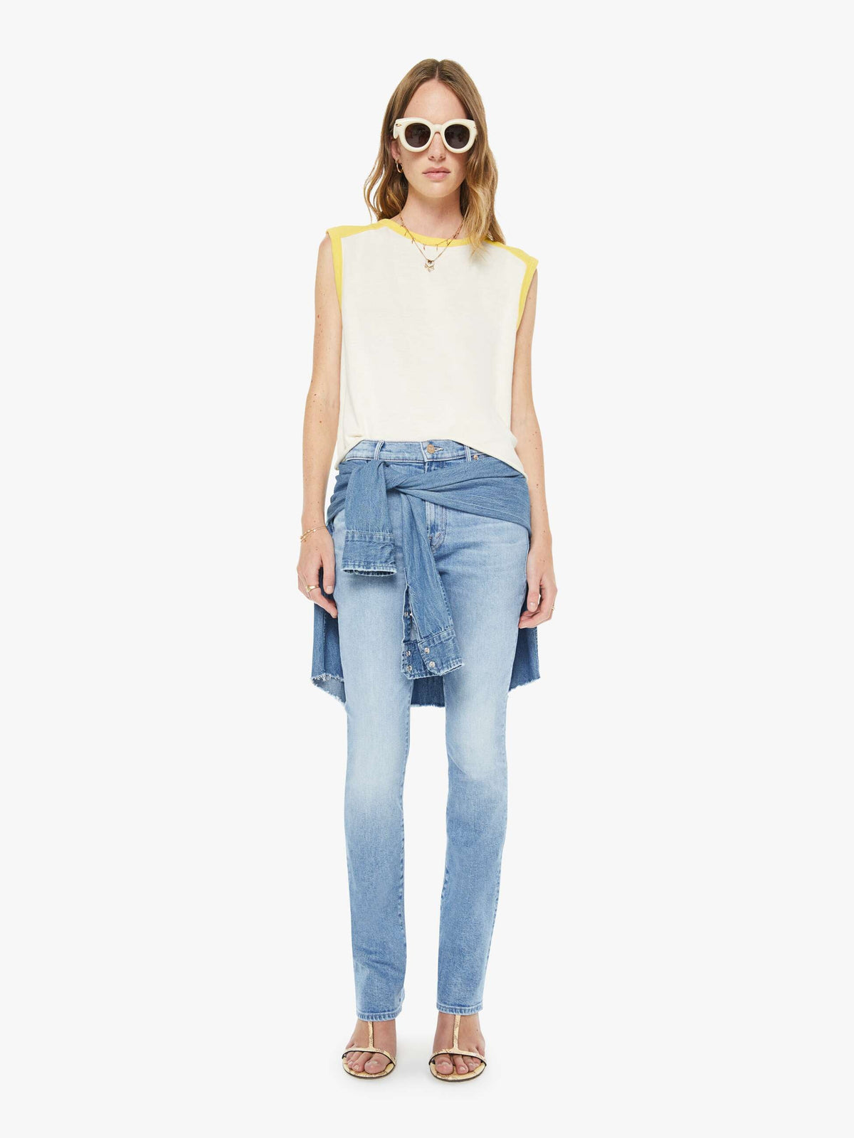 Mother Denim The Sleeveless Concert Spin Cycle