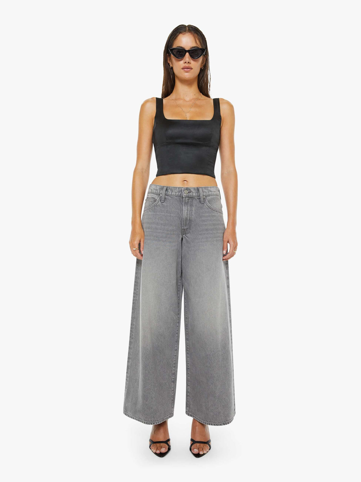 Mother Denim The Half Square Antique White