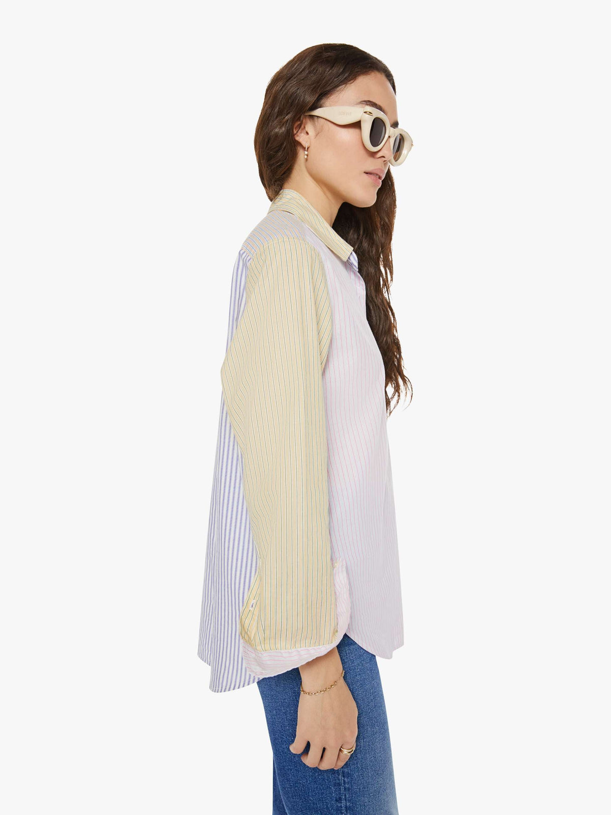 Mother Denim XiRENA Beau Shirt MIXED STRIPE