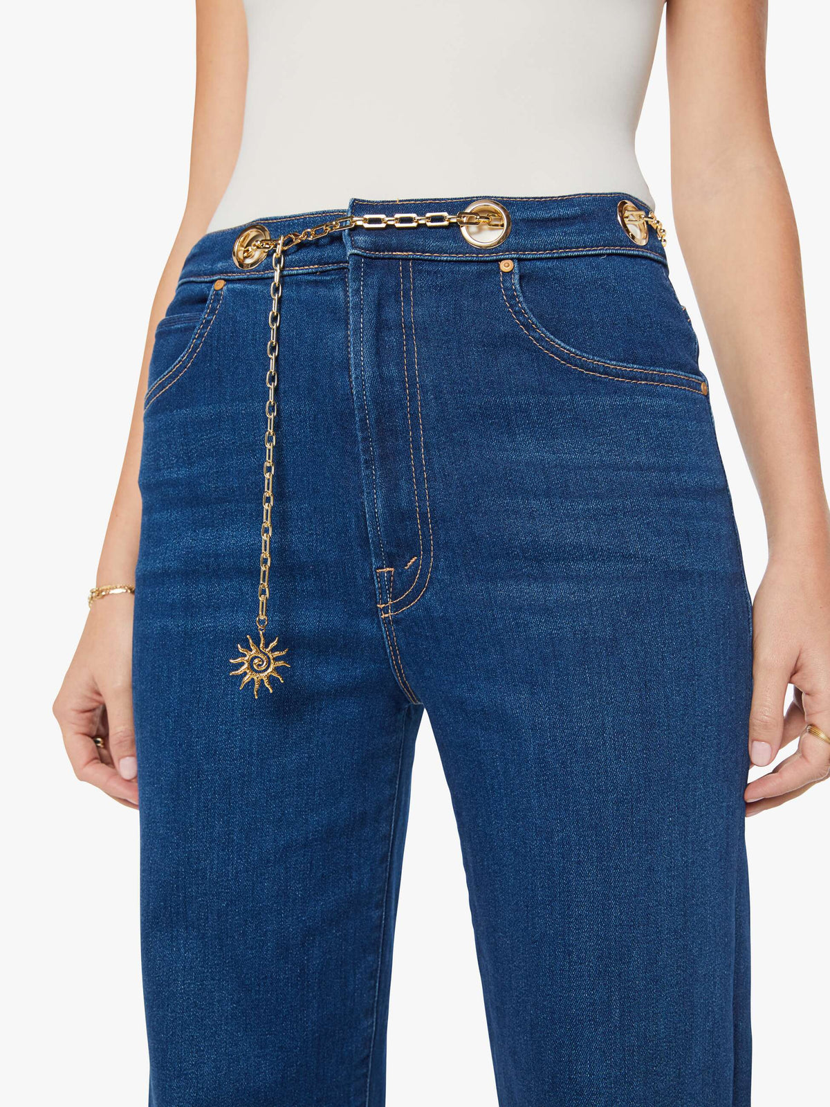 Mother Denim The Party In The Back Shirt Flower Notes