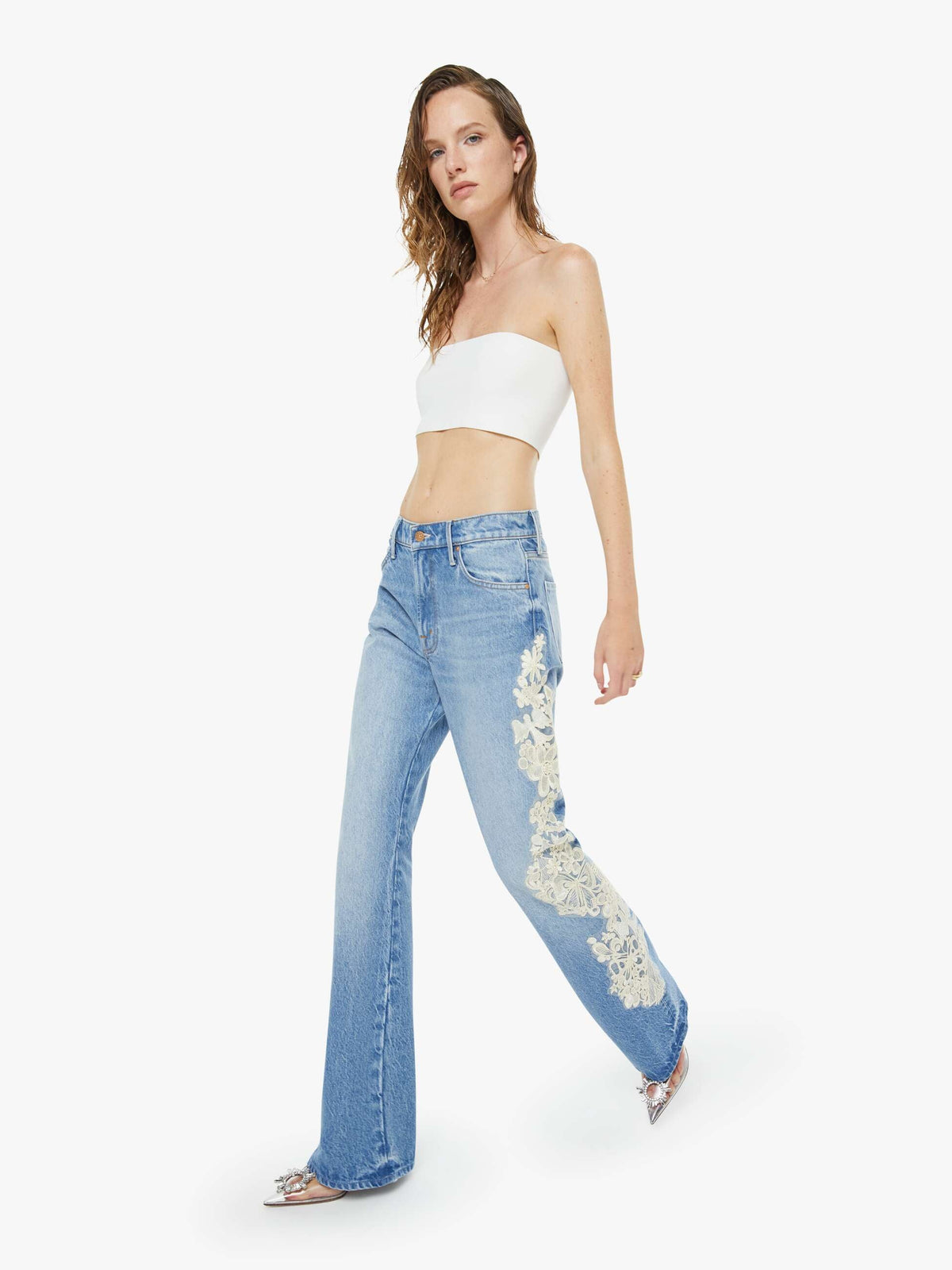 Mother Denim The Memory Lane Puff Sleeve Early Bird